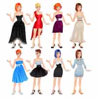Free vector fashion styles for avatars