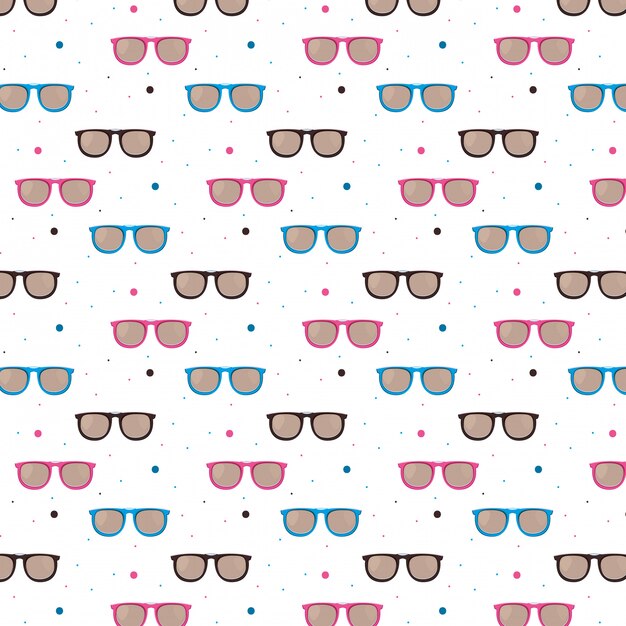 Fashion sunglasses pattern background