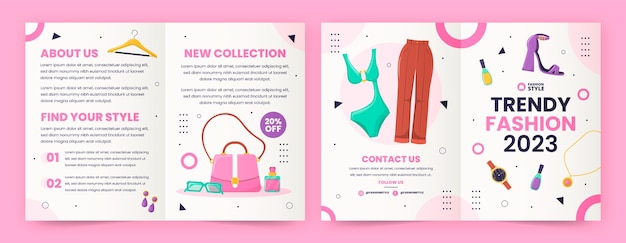 Free vector fashion trends brochure template