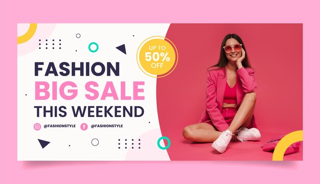 fashion trends sale banner template