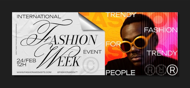 Fashion week  facebook cover template