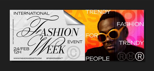 fashion week  facebook cover template