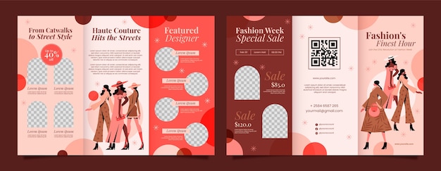 Free vector fashion week template design