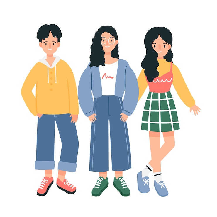무료 Vector 한국인 패션