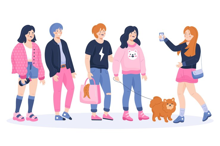 무료 Vector 한국인 패션