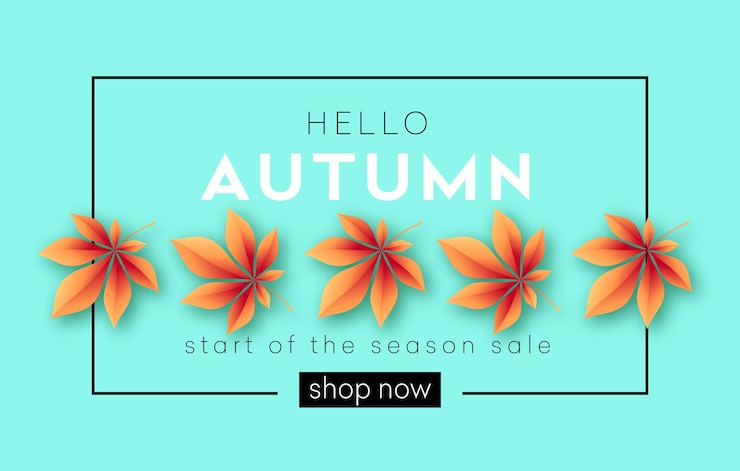 Free Vector fashionable modern autumn background with bright autumn leaves for design of posters, flyers, banners.  vector illustration eps10