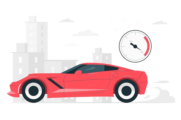 Fast car concept illustration