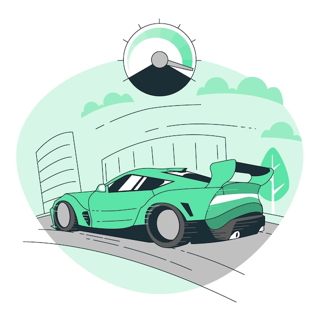 Free vector fast car concept illustration