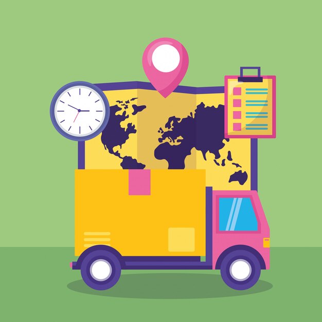 Free vector fast delivery concept