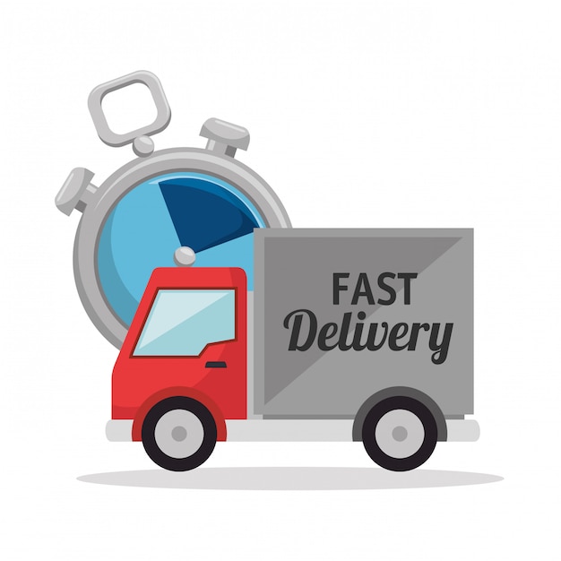 Fast delivery set icons