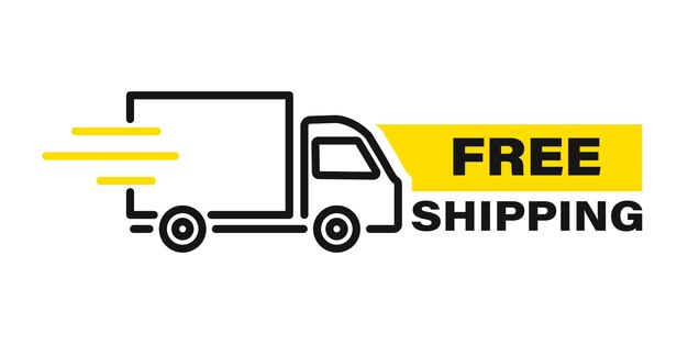 トラックコンテナ配達出荷貨物 イラストベクトル プレミアムベクター