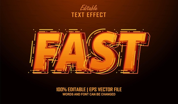 Fast editable text effect