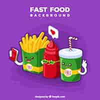 Free vector fast food background