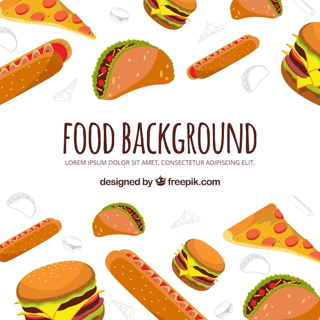 Free vector fast food background