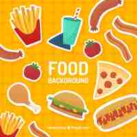 Free vector fast food background