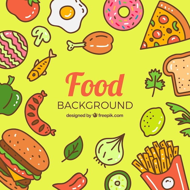 Free vector fast food background