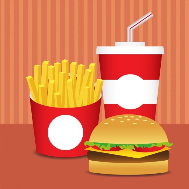 Fast food flat design