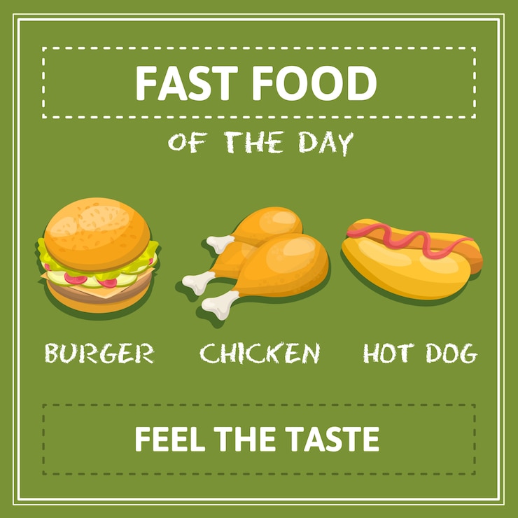 Free Vector fast food poster