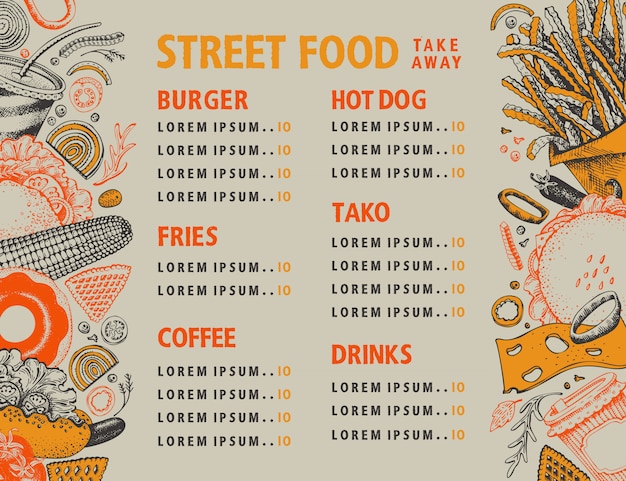 Street Food Menu Template