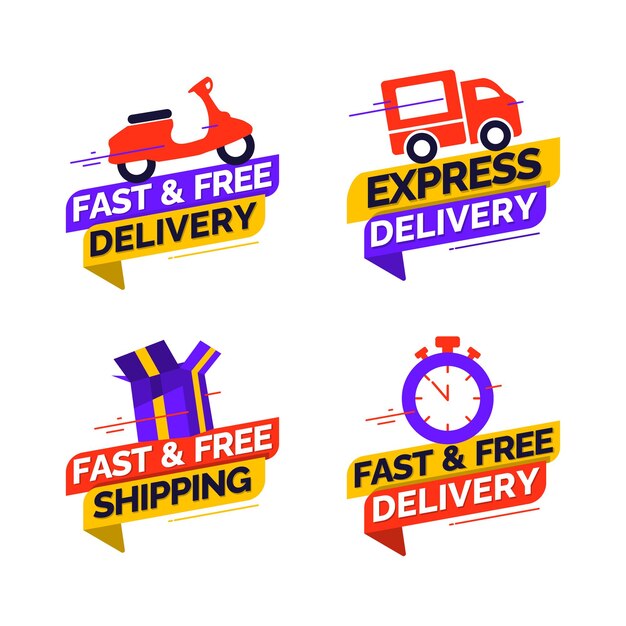 Fast and free delivery design template