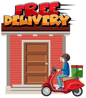 Fast and free delivery logo