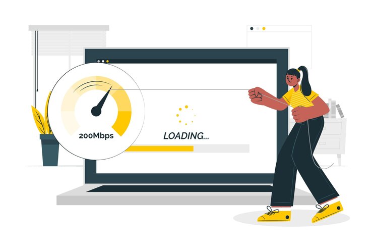 Fast loading concept illustration
