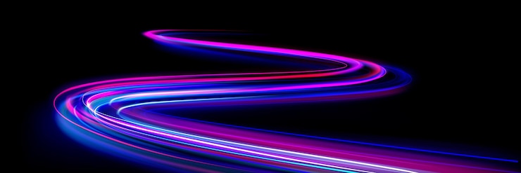 Free Vector fast speed light motion race effect background