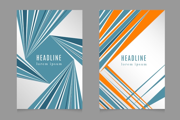 Free vector fast speed lines business headlines set