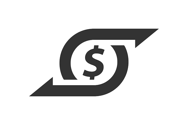 Дизайн вектора иконки быстрого перевода и обмена денег Premium векторы