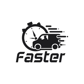 Faster logo template vector icon illustration design