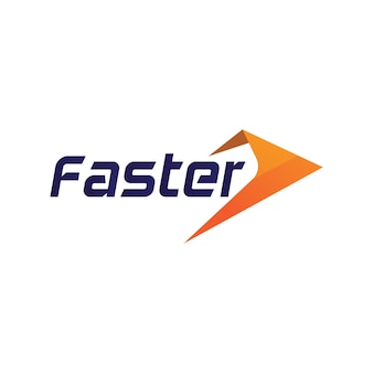 Faster logo template vector icon illustration design