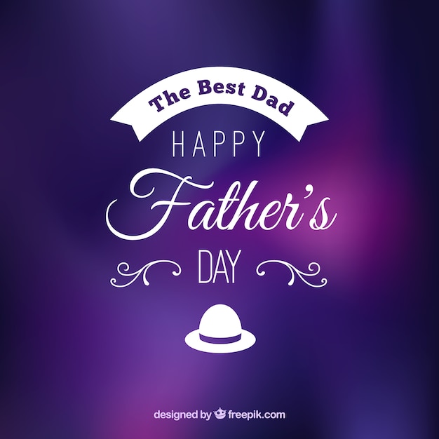 Free vector father's day background in blurred style