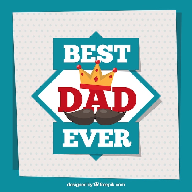 Free vector father's day background in flat style