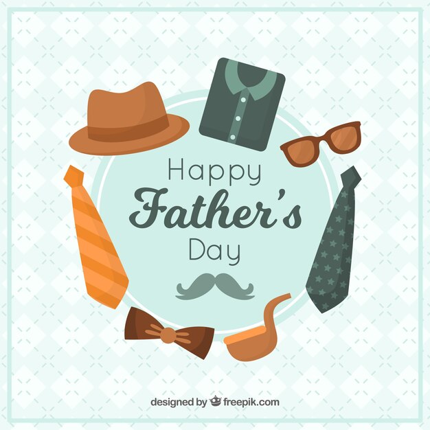 Free vector father's day background in flat style