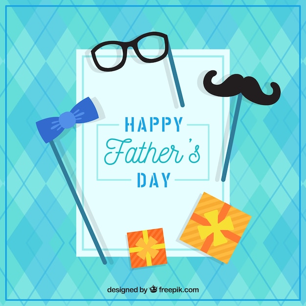 Free vector father's day background in flat style