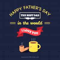 Бесплатное векторное изображение День отца в плоском стиле