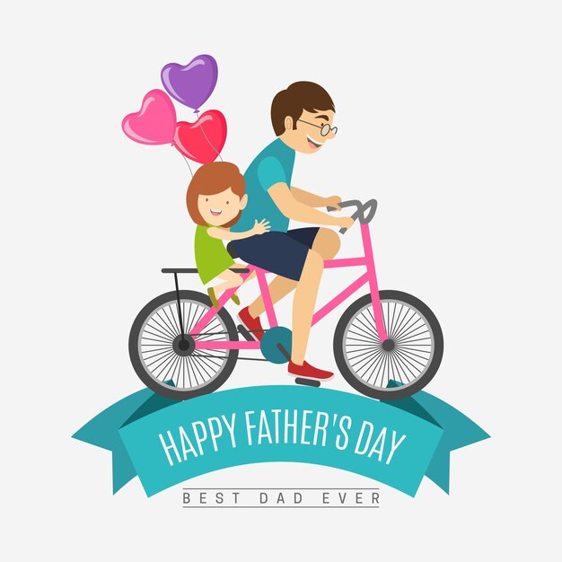 День отца с семьей на велосипеде