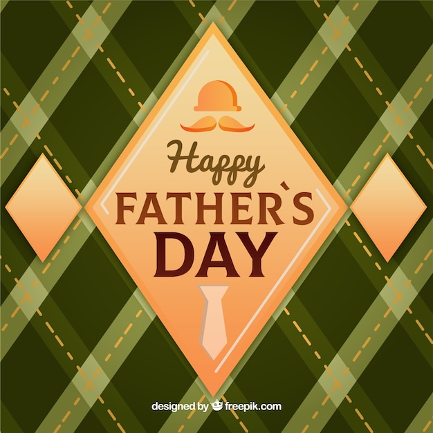 Father's day background with green pattern