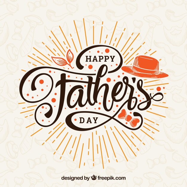 Father's day background with lettering