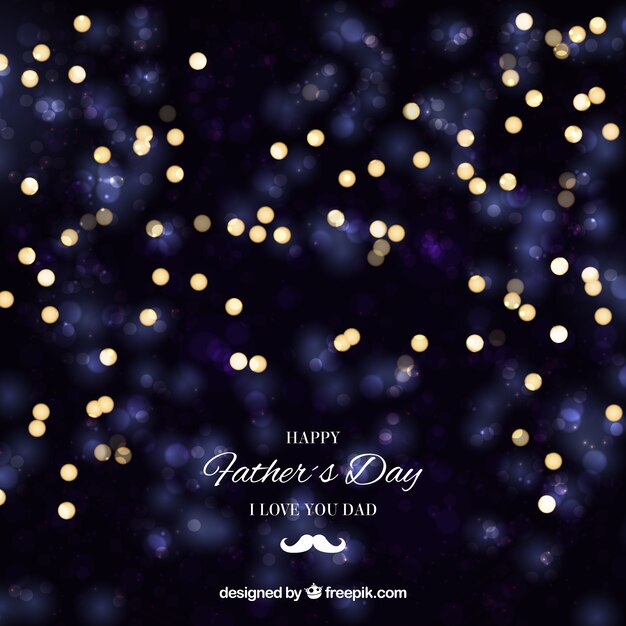 Father's day background with lights effect