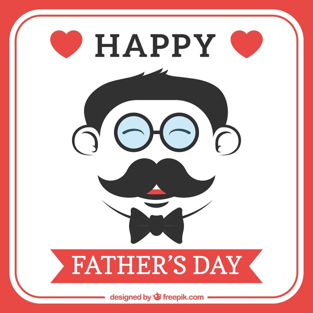 Father's day background with man in flat style