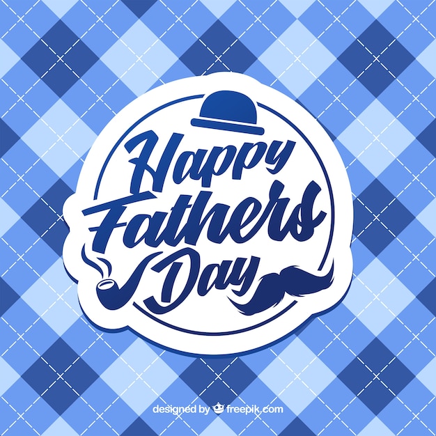 Father's day background with squares pattern