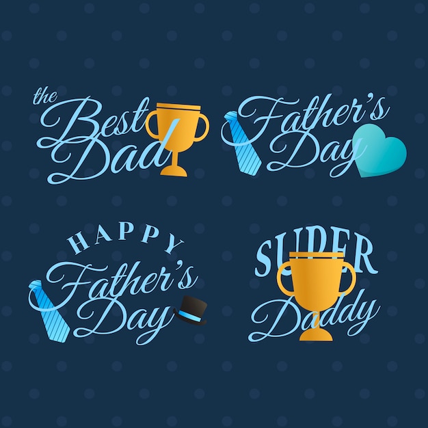 Free vector father's day badge set