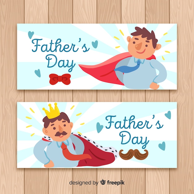 Free Vector father's day banner