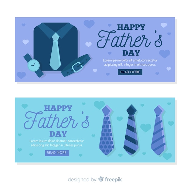 Free vector father's day banner