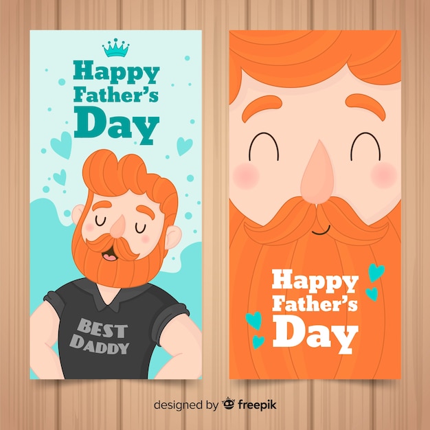 Free vector father's day banner