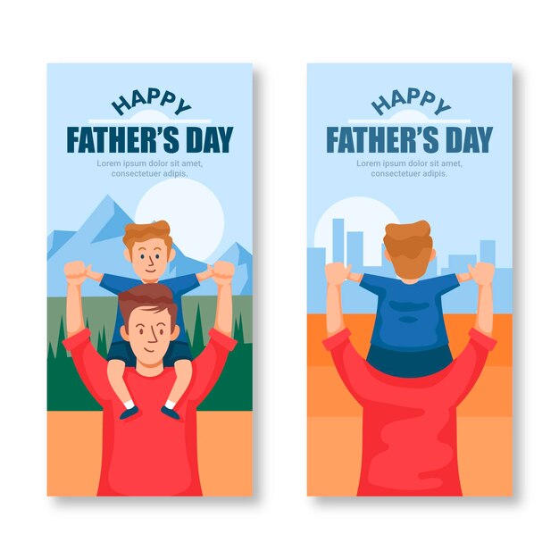 Father's day banners concept