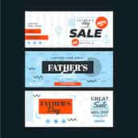 Free vector father's day banners with online sale