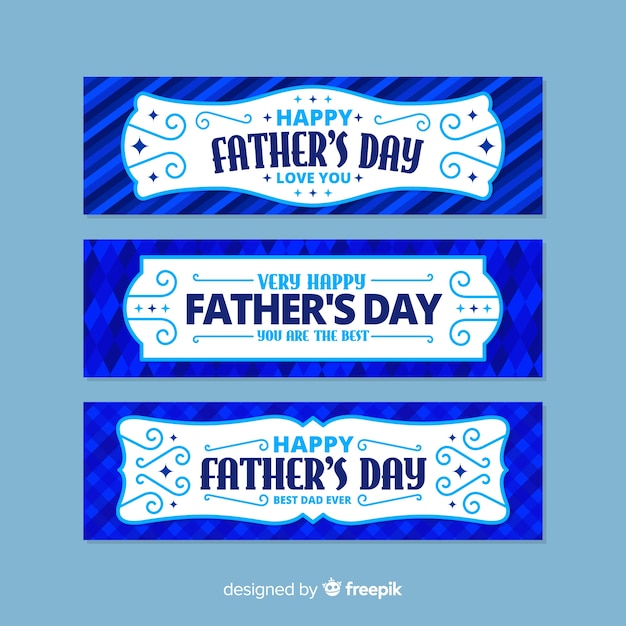 Free vector father's day banners