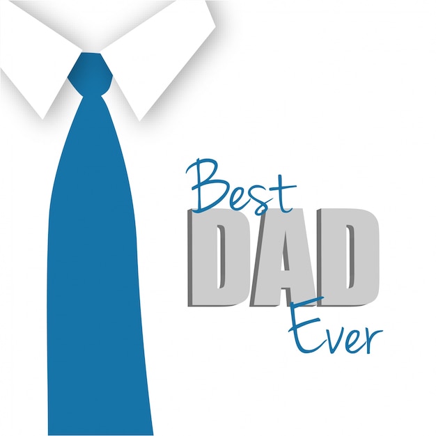 Father's day card with blue tie